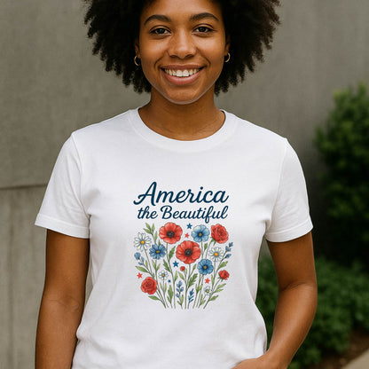 America The Beautiful Patriotic T-Shirt