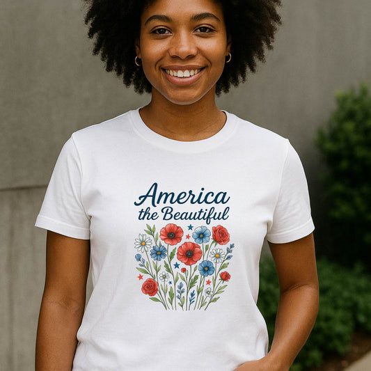 America The Beautiful Patriotic T-Shirt