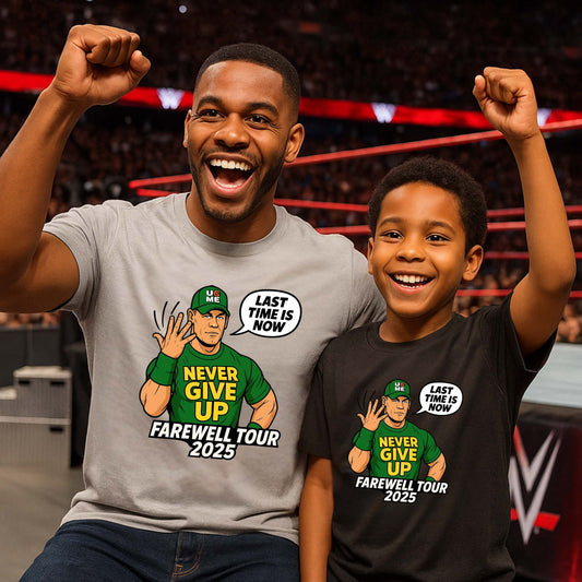 John Cena Never Give Up Farewell Tour 2025 Adult Tee